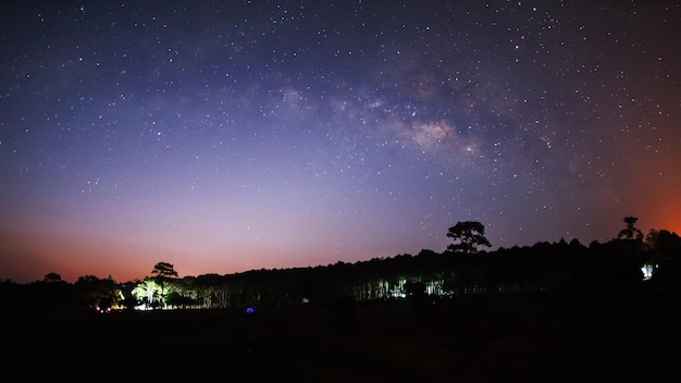 The Panorama Milky Way Long exposure photograph