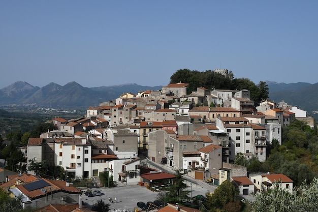 Panorama of Monteroduni a medieval town in the Molise region Italy