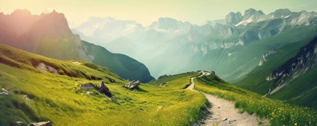 panorama of the mountains