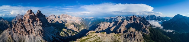 Panorama Nationaal Natuurpark Tre Cime In de Dolomieten Alpen. Prachtige natuur van Italië.