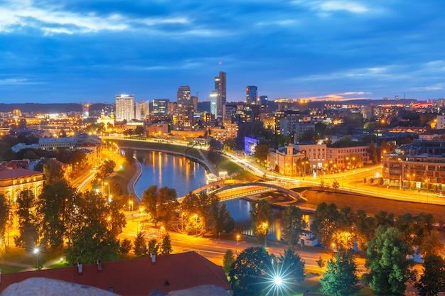 Photo panorama new center of vilnius, lithuania