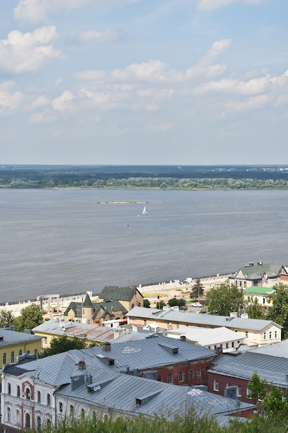 Panorama of Nizhny Novgorod in the summer
