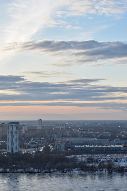 Панорама Нижнего Новгорода на закате
