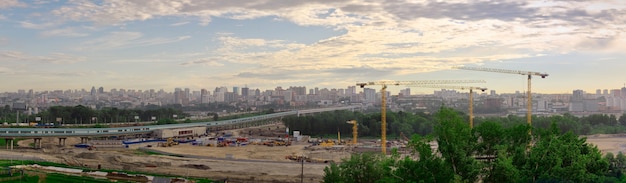 Panorama of Novosibirsk from the left Bank of the Ob river