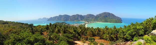 タイのピピ島のパノラマ