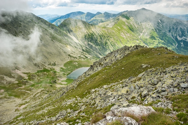 panorama of Retezat Mountains, Romania