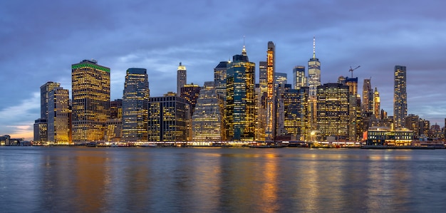 Panorama scene of New york Cityscape 