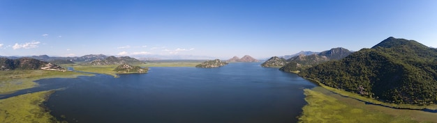 Panorama of Skadar Lake in Montenegro