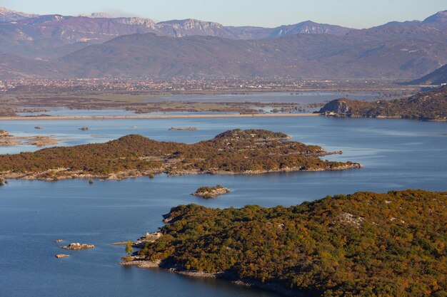 Panorama of Skadar Lake National Park, Montenegro