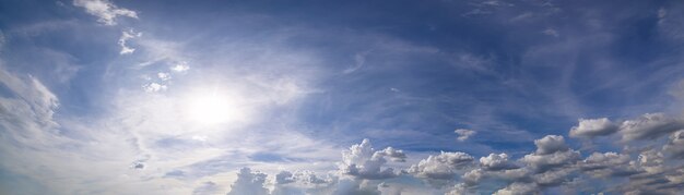 Photo panorama, sky and clouds in the daytime