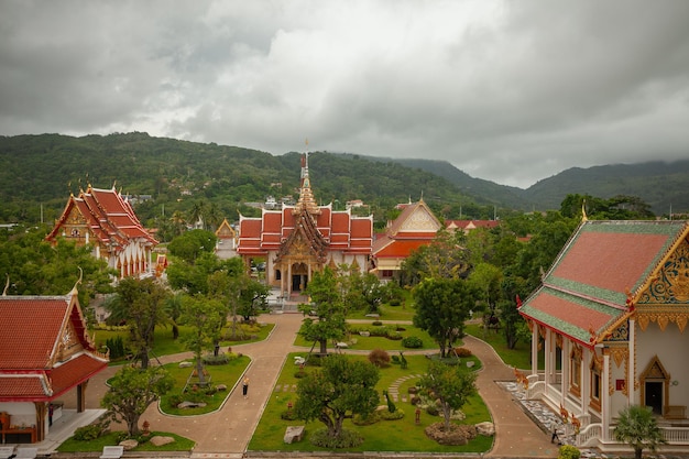 タイで最も美しい寺院のパノラマ
