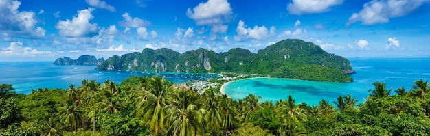 Panorama of tropical island