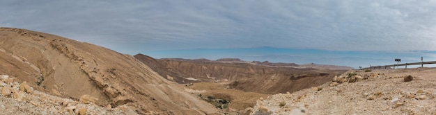 Panorama van de arava-woestijn in israël