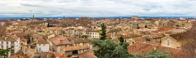 Panorama van de middeleeuwse stad Avignon in Frankrijk