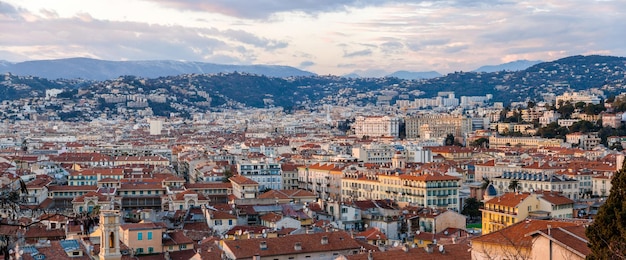 Panorama van de stad Nice Franse Rivièra