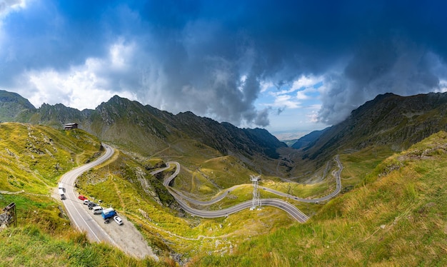 Panorama van de Tranfagarasan-weg