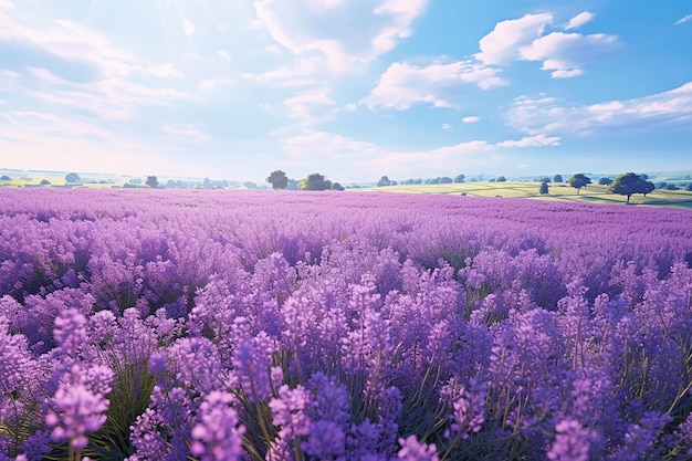 panorama van het lavendelveld