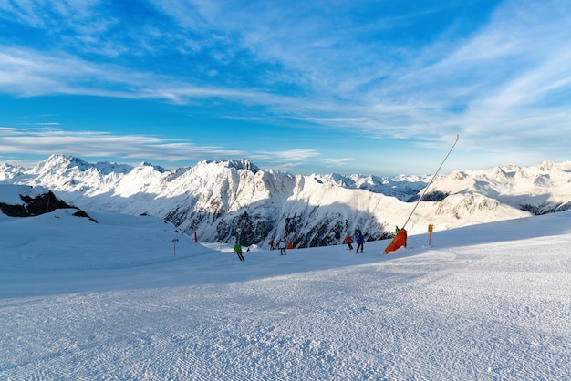 Panorama van het Oostenrijkse skigebied Ischgl