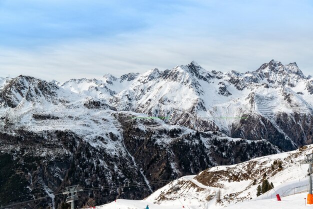 Panorama van het Oostenrijkse skigebied Ischgl