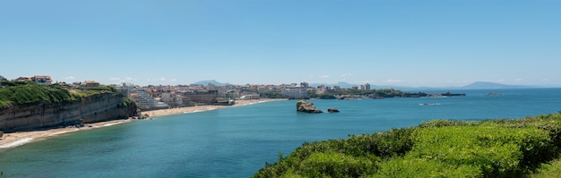 Panorama van het strand van de stad Biarritz, Frankrijk