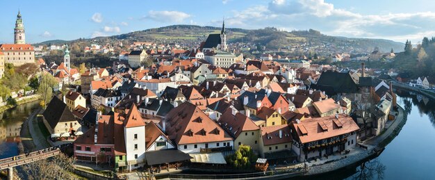 Panorama van Krumlov in Tsjechië