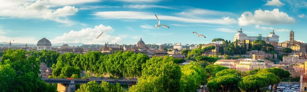 Panorama van Rome overdag