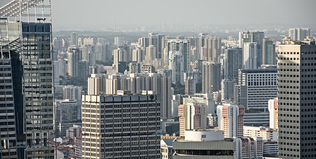 Panorama van woonwijken in Singapore