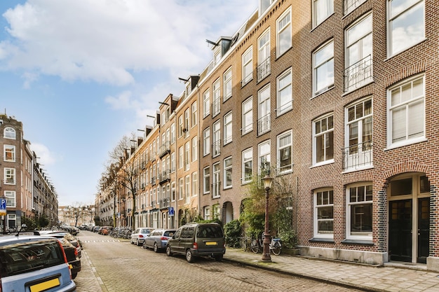 Panorama view of brick houses