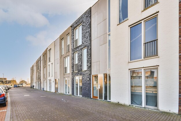 Panorama view of brick houses