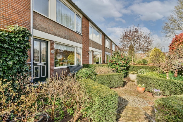 Panorama view of brick houses