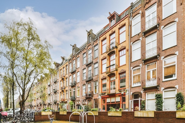 Panorama view of brick houses