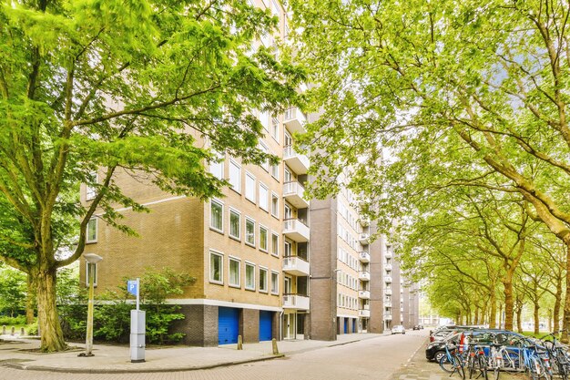 Panorama view of brick houses