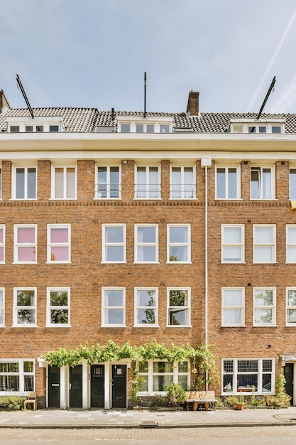 Panorama view of brick houses