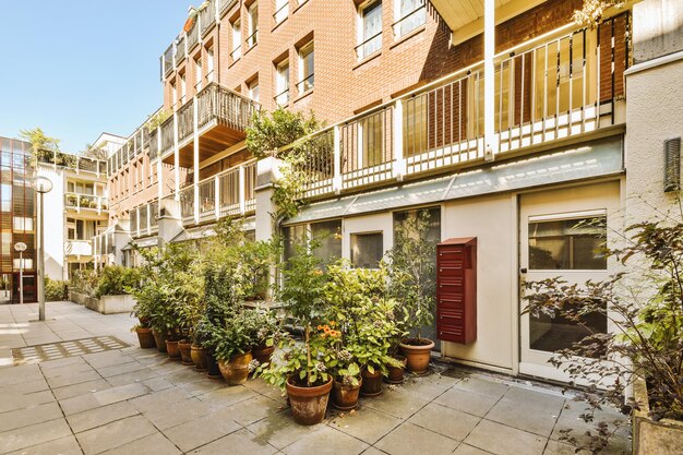 Panorama view of brick houses