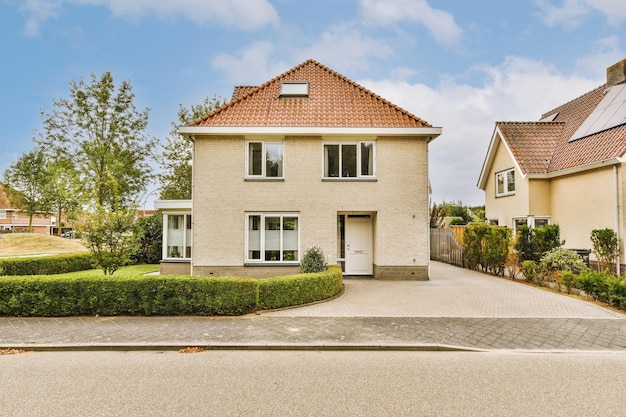 Panorama view of brick houses