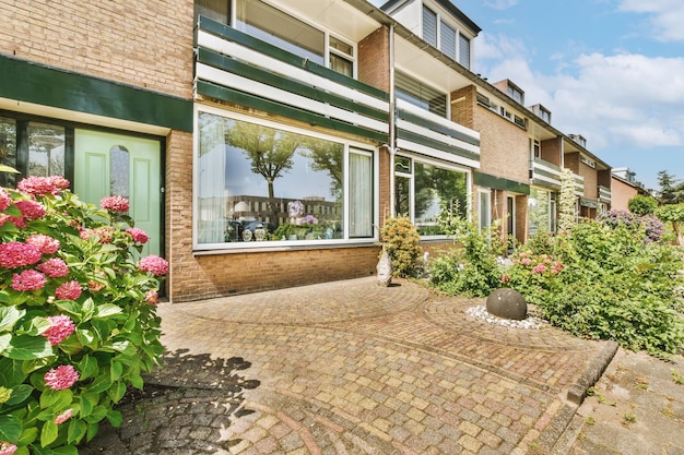 Panorama view of brick houses