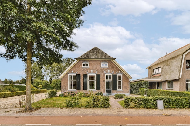 Photo panorama view of brick houses