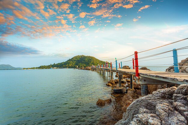 Panorama view Chedi tourist attractions in Chanthaburi Thailand