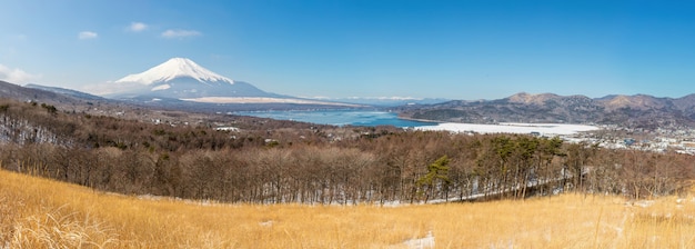 Panorama view point Fujisan Yamanaka Lake