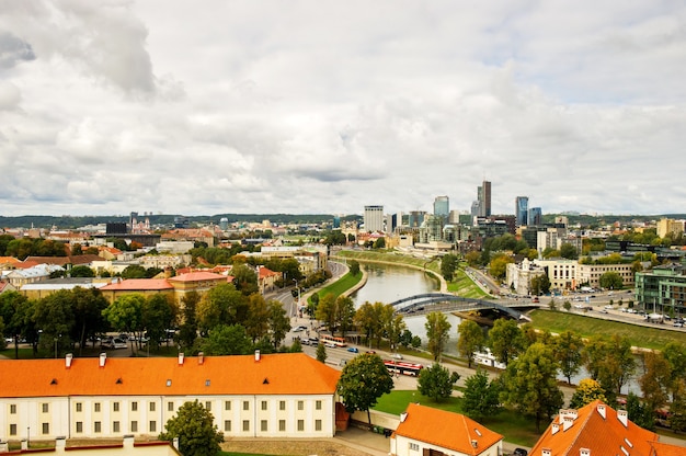 Panorama of Vilnius, Lithuania.