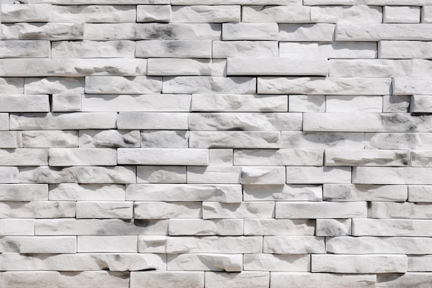 Panorama of white brick wall background and texture