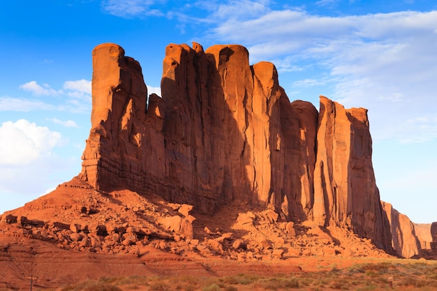 Panorama with famous Buttes of Monument Valley from Arizona, USA. Red rocks landscape