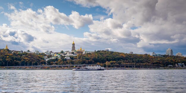 Panorama with a view of the Dnieper and the Kiev Pechersk Lavra