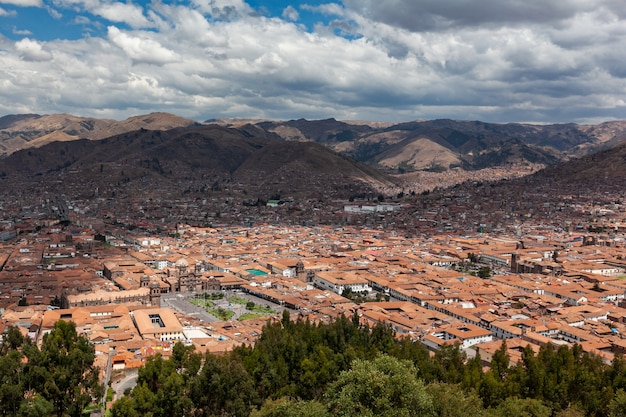 Panoramamening historisch centrum Cusco Peru