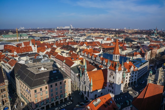 Panoramamening van het stadscentrum van München. Duitsland