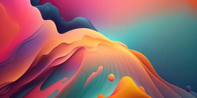 Panoramic Abstract Background Featuring Soft Pastel Hues