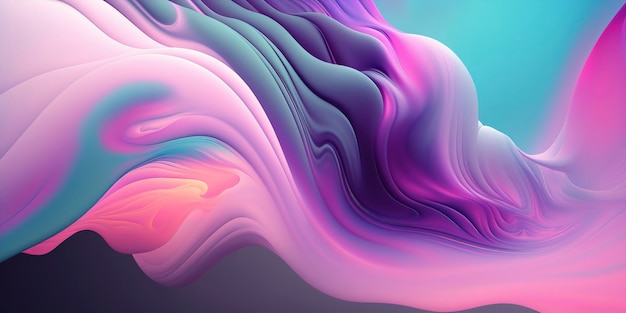 Panoramic Abstract Background Featuring Soft Pastel Hues