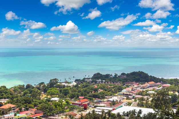 Panoramic aerial view of Koh Samui island, Thailand