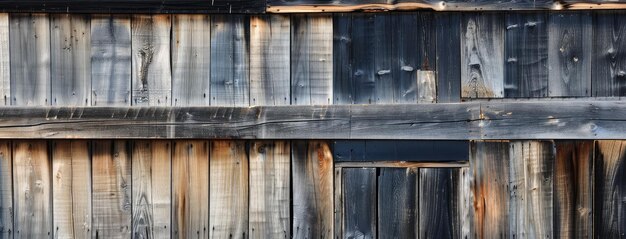 Panoramic Aged Wooden Wall Texture Background