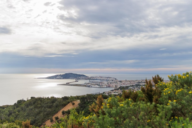 Panoramic of Ceuta at sunset